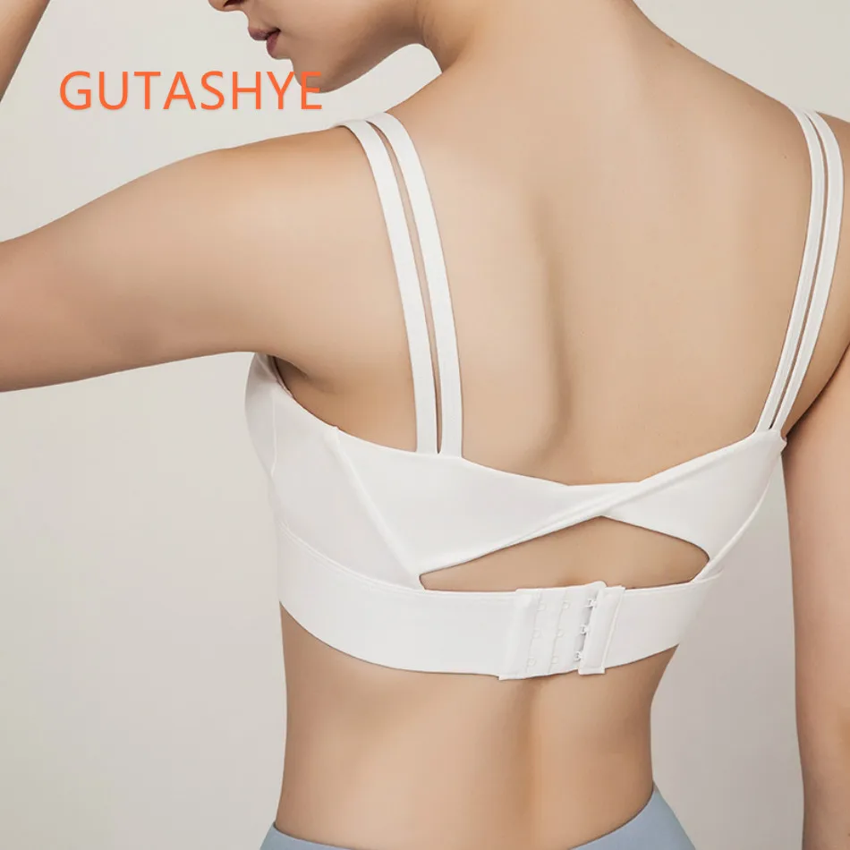 

Adjustable Women Sport Bra Plus Size Crop Top Running Fitness Yoga Gym Bra Padded Athletic Super Push Up Sports Bra Active Wear