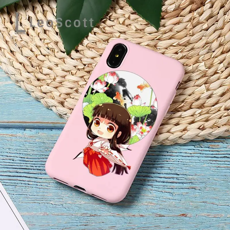 

Anime Inuyasha Higurash Japan Phone Case Candy Color for iPhone 11 12 mini pro XS MAX 8 7 6 6S Plus X 5S SE 2020 XR