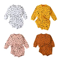 4colors 0 24m toddler baby girl autumn clothing set long sleeve leopard printed o neck top shorts 2pcs for cute girl set