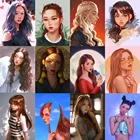 XUEQIXIAOZU полноразмернаякруглая мультяшная девушка портрет Алмазная вышивка мозаика 5d Сделай Сам алмазная живопись Домашний декор новый