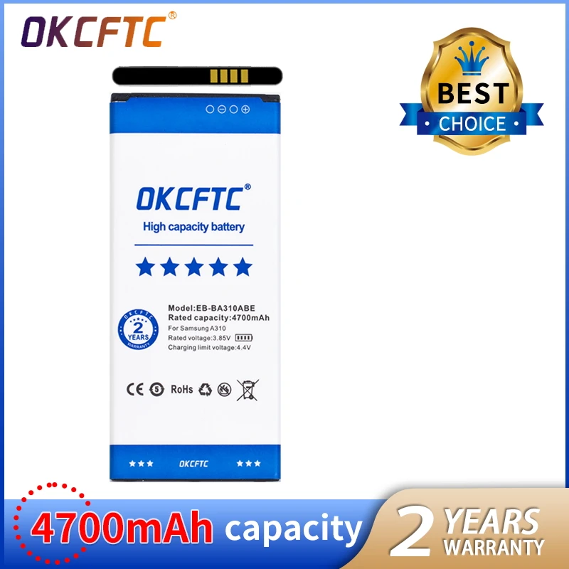 

OKCFTC EB-BA310ABE 4700mAh battery For Samsung GALAXY A3 2016 Edition A310 A5310A A310F SM-A310F A310M A310Y +Tools