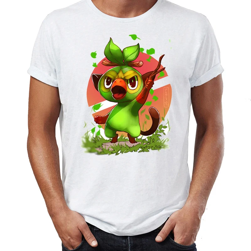 Мужская футболка Pocket Grookey, Scorbunny, Sobble Pokemon Sword and Shield Awesome художественная рисованная Футболка с принтом