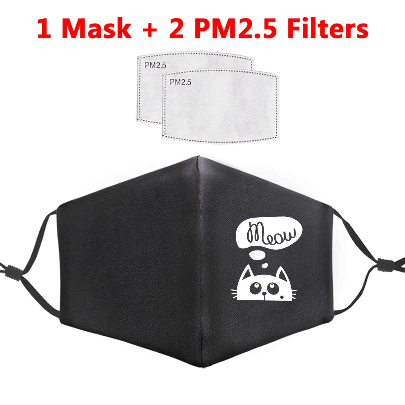 Многоразовые PM2.5 фильтр для взрослых Анти пыль маска лица из мультфильма с милым