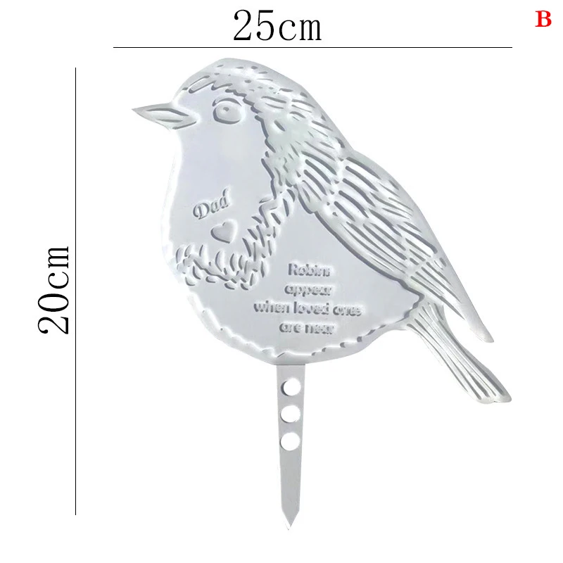 

1pc Bird Silhouettes Garden Fence Decor Sparrow Robin Garden Bird Outdoors Decor