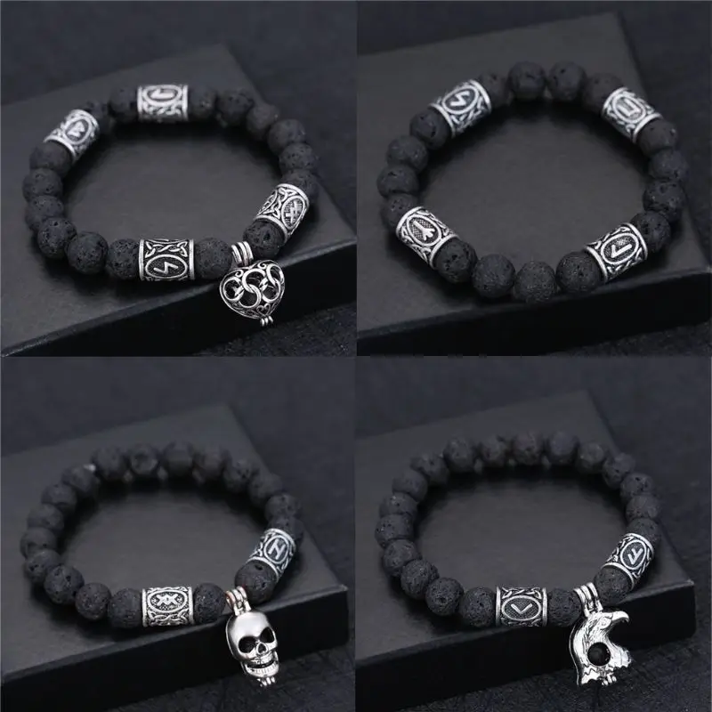 24Pcs Vintage Silver Norse Viking Rune Beads Bracelet Hair Beards Jewelry Making | Украшения и аксессуары