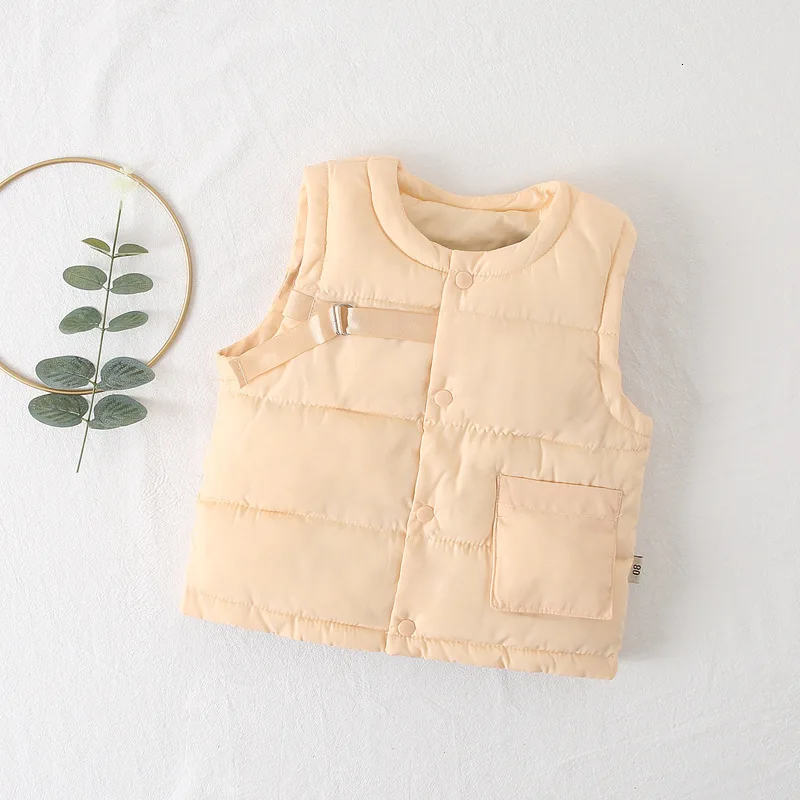 Новинка зимы 2019 детская одежда детский хлопковый жилет на пуху без рукавов с