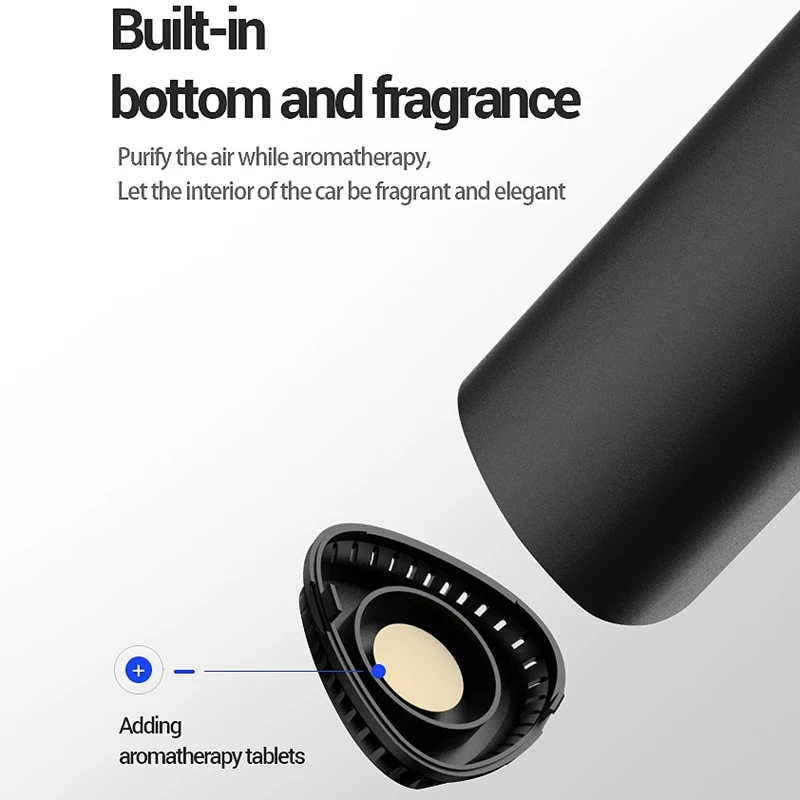 

Car Air Purifier Aromatherapy Air Cleaner with Negative Ion Hepa Filter Portable Car Ion Purifier