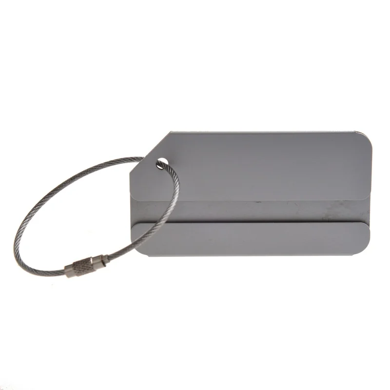 Бирка для багажа из алюминиевого сплава с металлическим кабелем (серебристый) |
