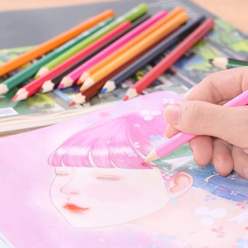 

36/48/50/72 Colors Water Soluble Color Lead Paint Brush Pencil Hand-painted Watercolor Drawing Sketching Kit School Office H3CA