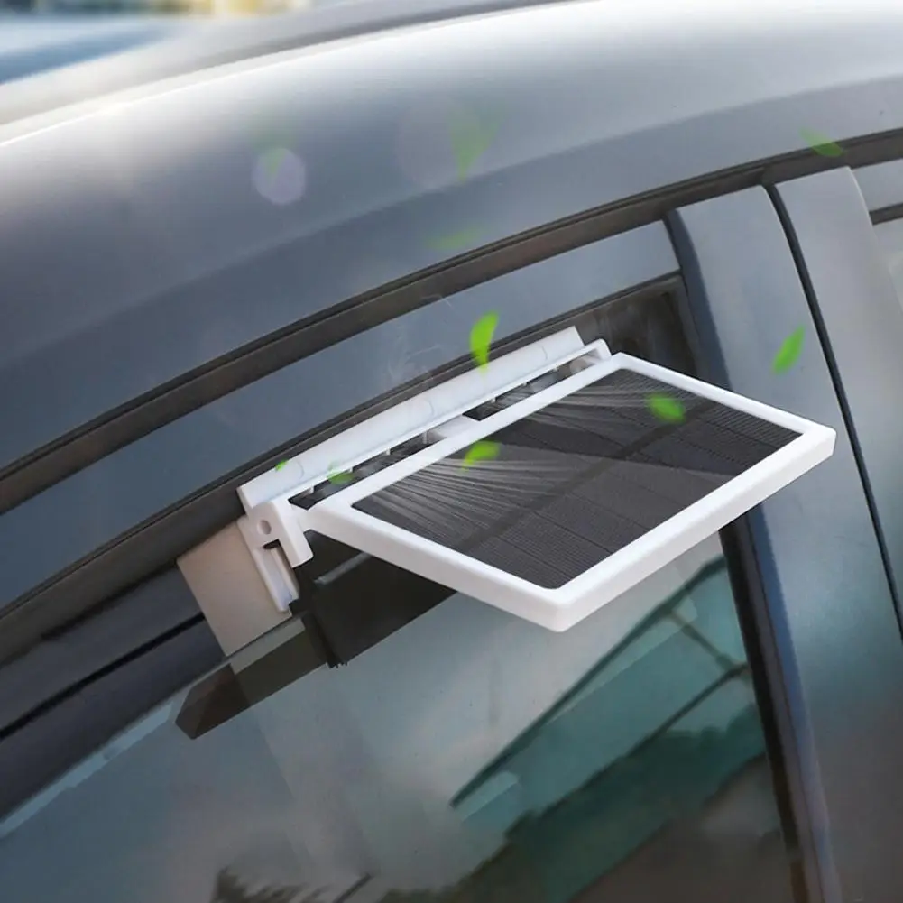 6th Generation Car Solar Powered Exhaust Fan USB Gills Cooler Auto Air Vent Ventilator Dual-mode Power Supply Highpower | Автомобили и