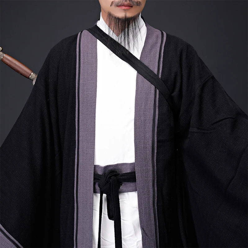 

cosplay hanfu men chinese dress Chinese Taoist traditional clothing Water Margin Gongsun Sheng the same clothes Taoist robe