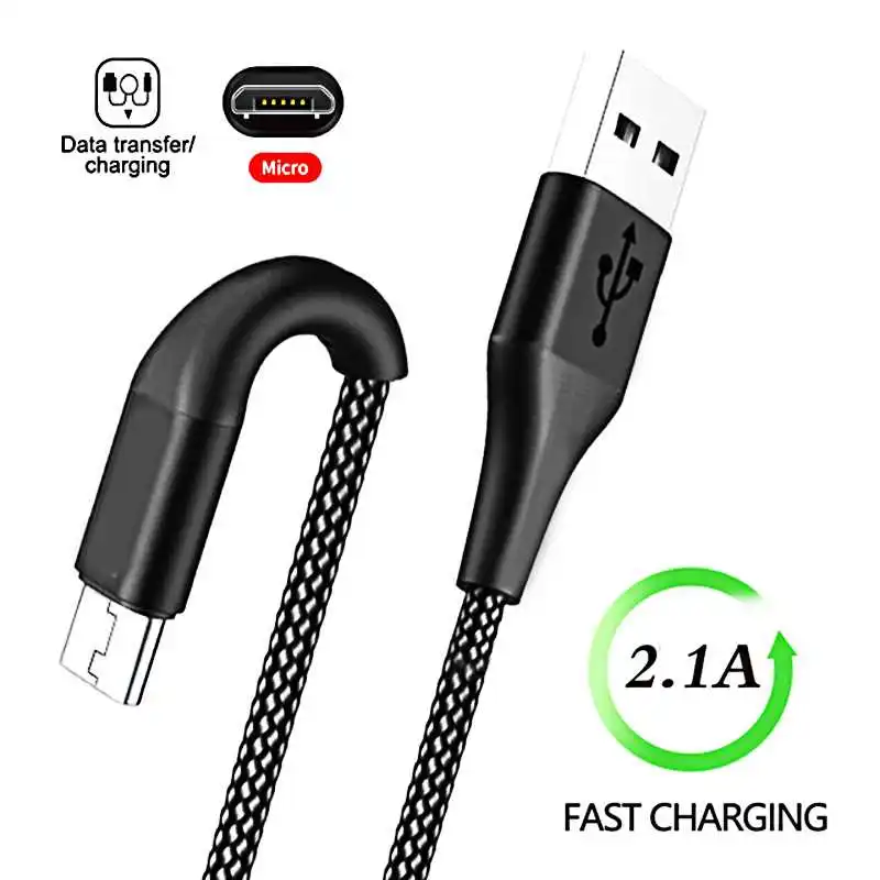 

Micro USB Cable Fast Charging Cable USB Cable For Samsung Huawei Xiaomi Micro USB To USB Charger Mobile Phone Nylon Cord Wire