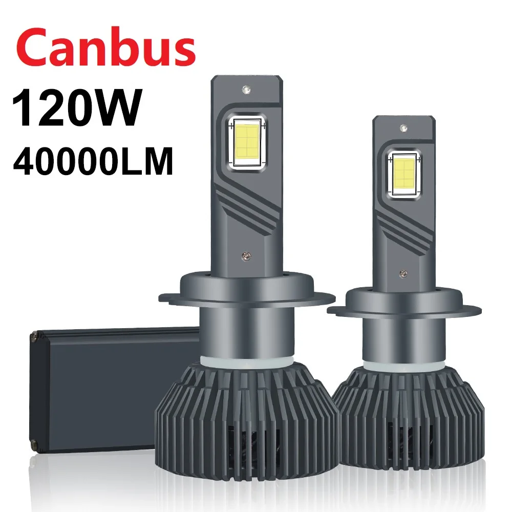 

CANBUS 120W 40000LM 4570 чипы H7 H11 9005 9006 H1 880 881 12SMDs 2 стороны светодиодный комплект передних фар Противотуманные фары автомобильные лампы