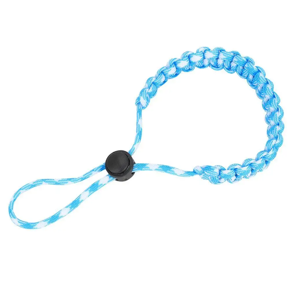 Blue White Многофункциональная Веревка на запястье для подводного плавания, для дайвинга, с указкой, для защиты от потери, для подводной камеры, ремешок, аксессуары для плавания - Цвет: Blue White