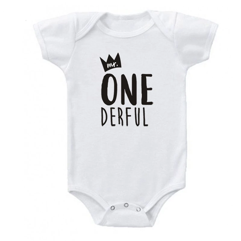 Милая детская одежда для новорожденных хлопковая Mr One-derful Baby Boys на 1-й день