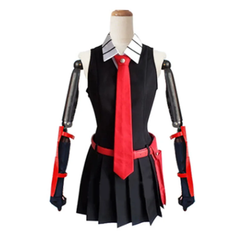 Костюм для косплея аниме Kurome Akame ga KILL черная Униформа без рукавов женское платье |