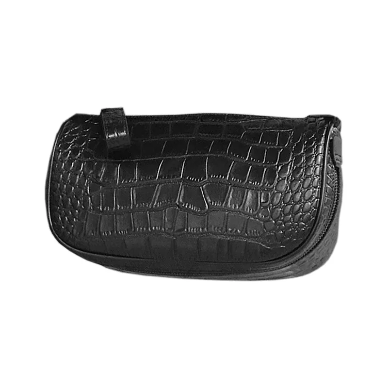 

2020 new female bag saddle bag single shoulder portable leather bag crocodile pattern retro niche bag trend