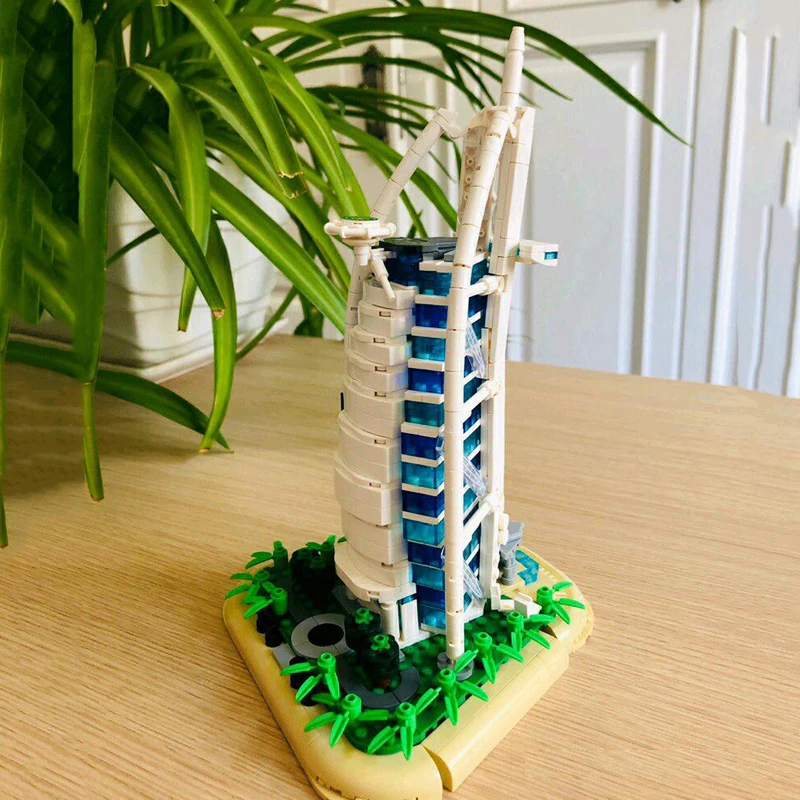 LOZ 1029 World Architecture Burj Al Arab Hotel Tree Plant 3D Model DIY Mini Blocks Bricks Building Toy for Children Gift no Box | Игрушки и