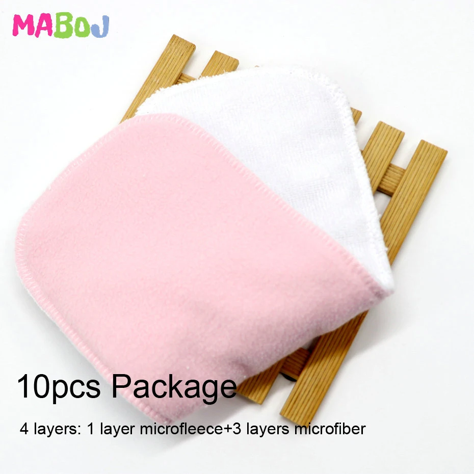 MABOJ Cloth Diapers Baby 9pcs Pocket Cloth Diaper One Size Reusable Washable Nappies Character Unisex Baby Care Pants Insert - Цвет: TPD8-2-4