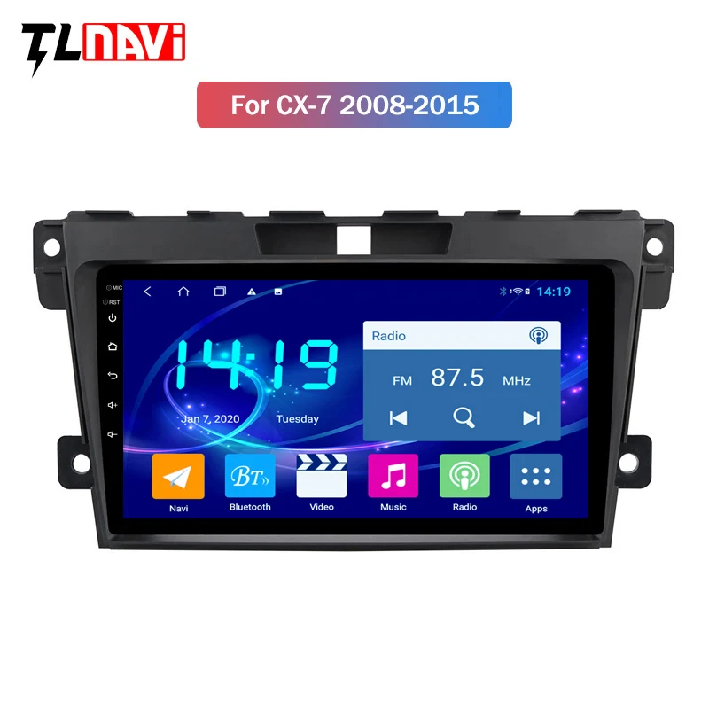 Автомагнитола IPS DSP CARPLAY 4 Гб + 64 ГБ для Mazda CX7 CX 7 ER 2009 2012 мультимедийный видеоплеер