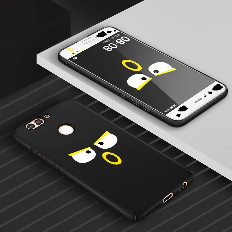 Vpower for Huawei Nova 2 2s case Painted cartoon cover huawei nova2 plus phone PC Case + Glass Screen Protector |