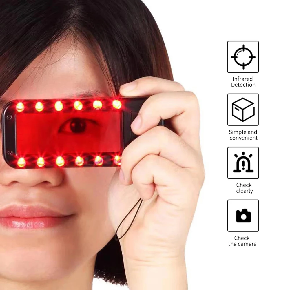 Антишпионский детектор скрытой камеры с 12 Светодиодный светильник лампами