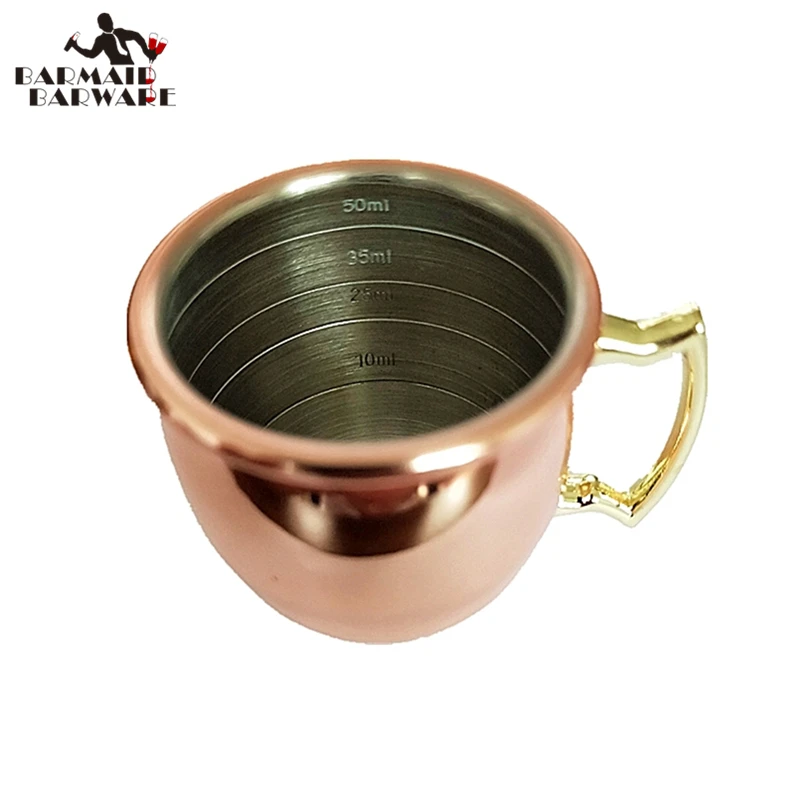 60 мл мерный стакан инструменты Бар мера шейкер для коктейля Медь покрытием