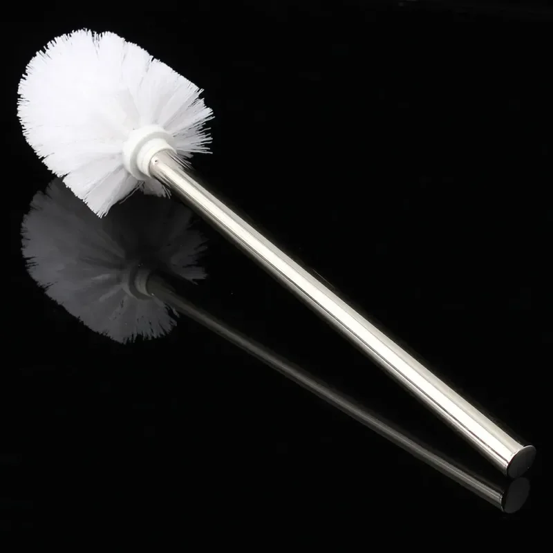 

Stainless Steel WC Bathroom Cleaning Toilet Brush White Head Holders Cleaning Brushes