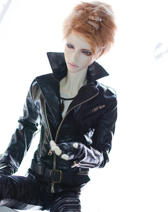 

Одежда для куклы BJD, подходит для 1/3 1/4 Popo68 размера, черная металлическая молния, супер крутые аксессуары для кожаных кукол мотоциклов
