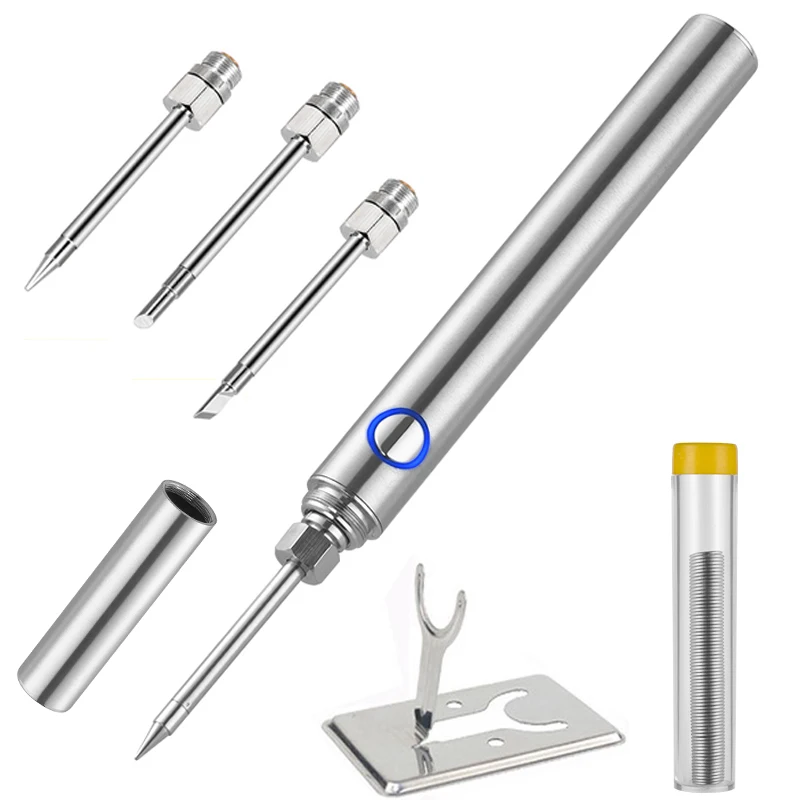 USB soldering iron kit with lid 5V 8W indicator portable microelectronic repair tool | Инструменты