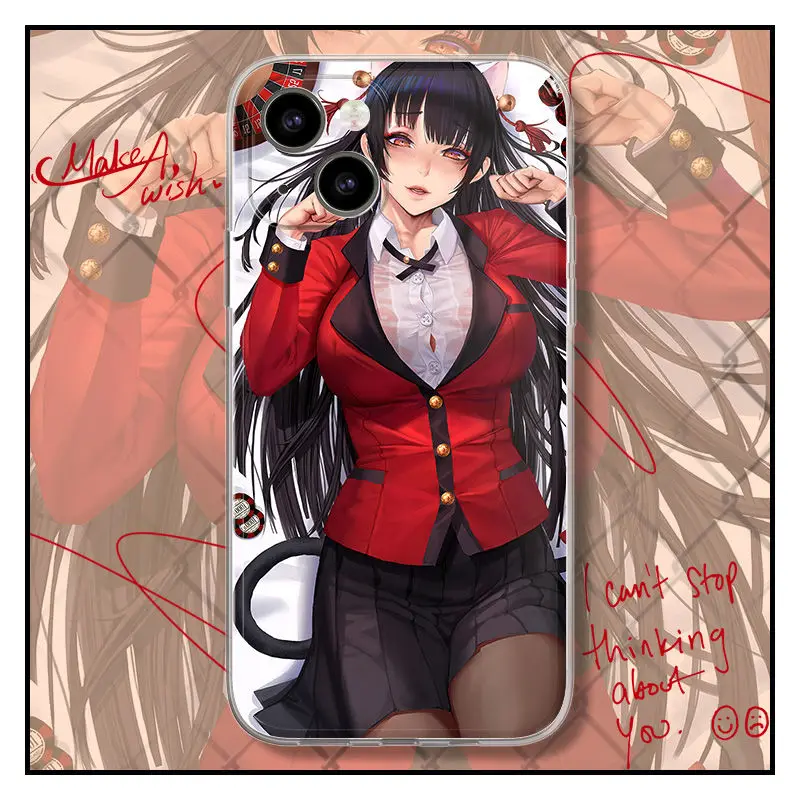 

Clear Phone Case KAKEGURUI Jabami Yumeko for IPhone 13 Pro Max 12 Mini 11 6 6S 7 8 Plus XS X XR Luxury Soft Silicone Back Cover