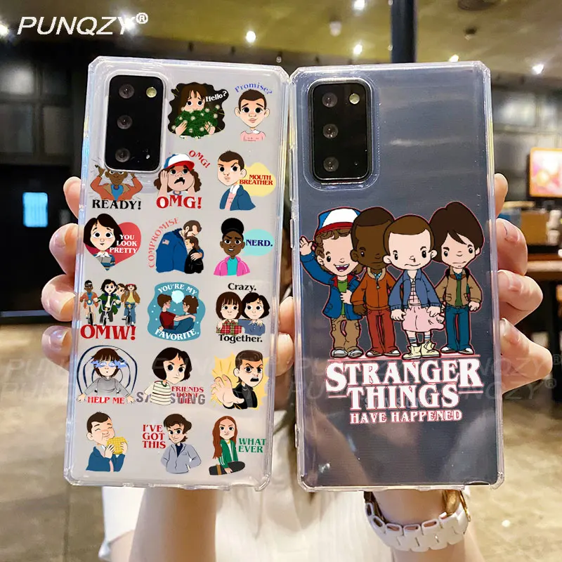 

TV show Stranger Things Phone Case For Samsung A52 S20 FE S21 PLUS A70 A71 A50 S10 E Cute Pictorial Silicone Case For galaxy A12