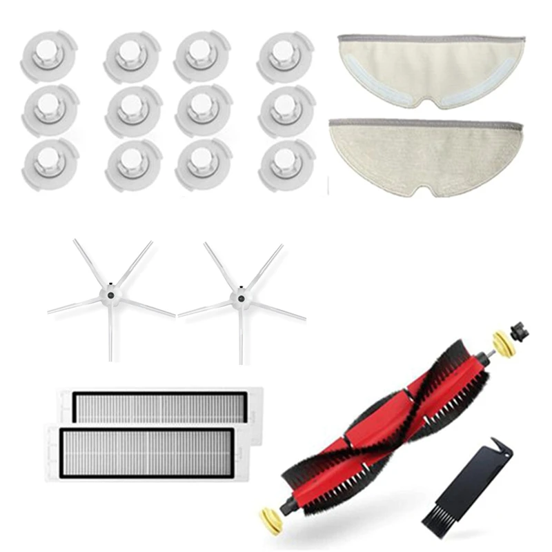 

for Roborock Detachable Main Brush Filter,5 Arms Silicon Side Brush Roll Brush for Roborock S6 S50 S5Max S6 MaxV S4 E4