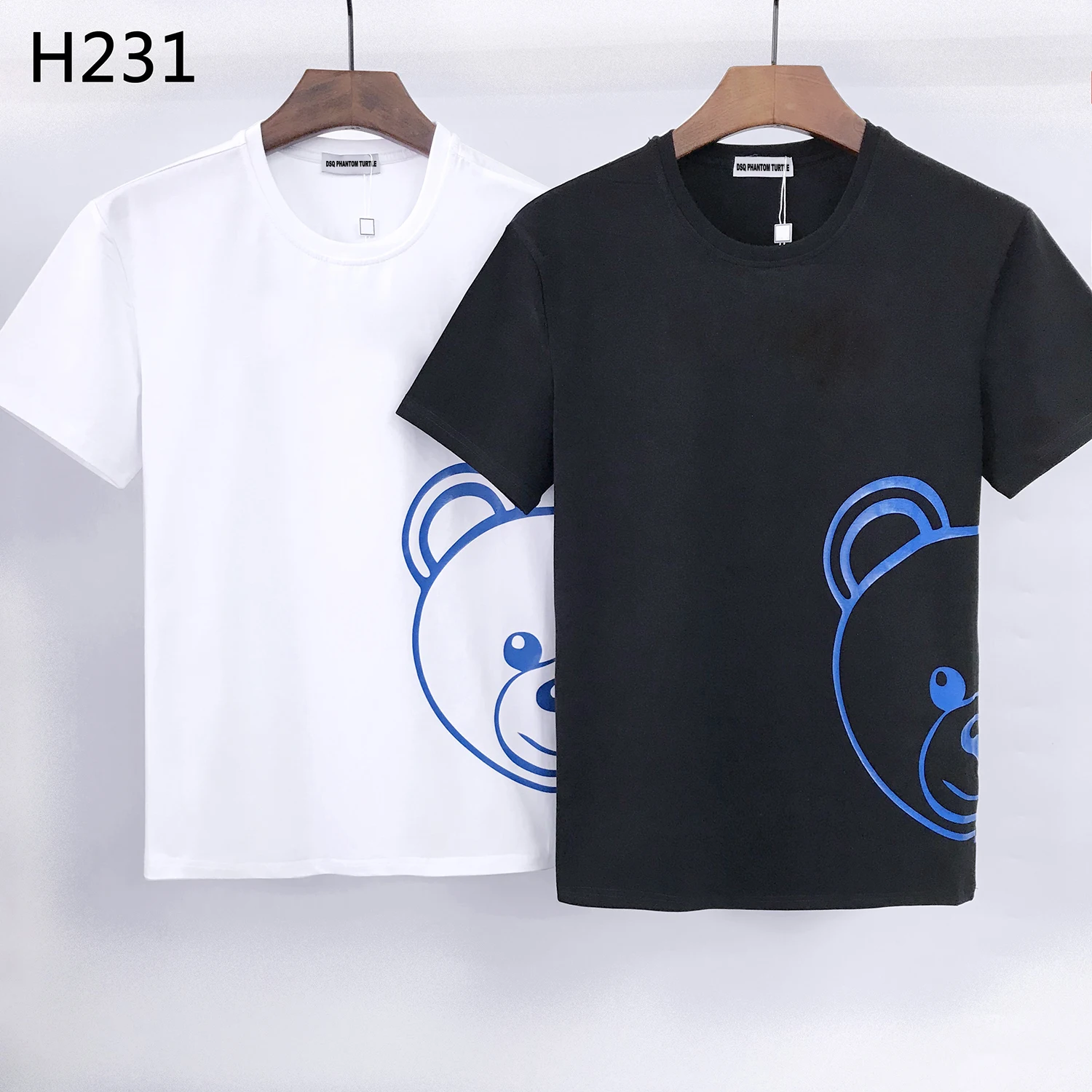 

DSQ PHANTOM TURTLE 2021 Summer New T-shirt Men Fashion Print 100% Cotton T Shirts Breathable Quality Tees H231