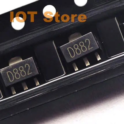 2SD882 D882 SMD транзистор 2A высокотоковый SOT89|Запасные части| |