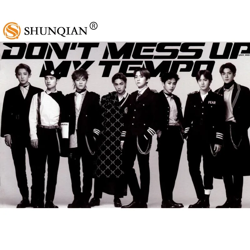 Постер EXO из шелковой ткани с принтом печати плакатов ткань плакат