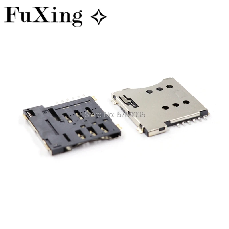 1/5 шт. SIM-6PIN высокое качество 6pin нажимная микро-sim-карта гнездо держатель слот для