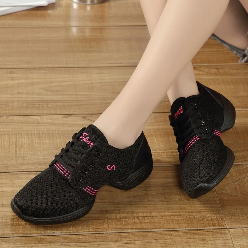 Женские кроссовки для джазовых танцев спортивная обувь девочек женские сетчатые