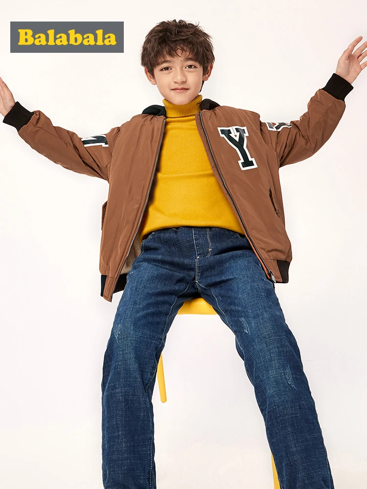 Куртка для мальчиков на осень и зиму 2019 большая детская бархатная бейсбольная