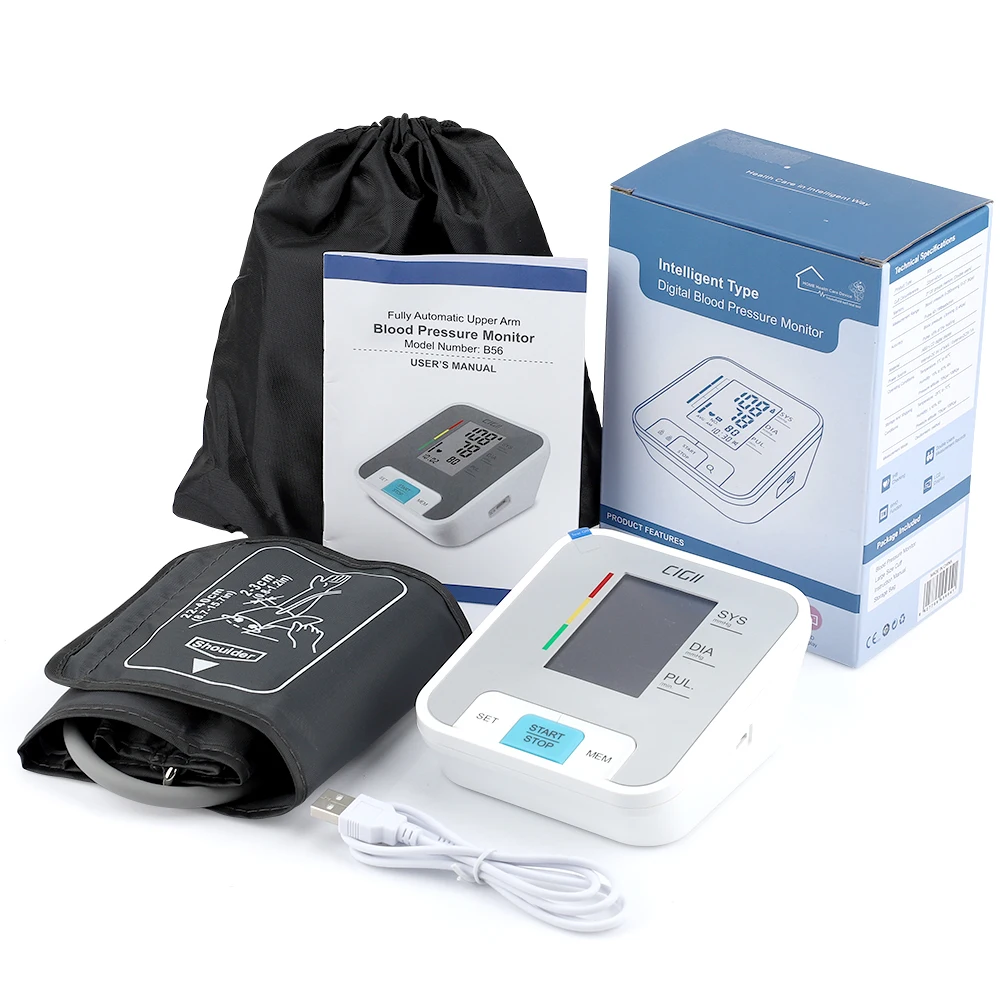 

Electric Home Blood Pressure Meter Upper Arm Blood Pressure Monitor Digital Heart Beat Rate Pulse Meter With Voice Tonometer