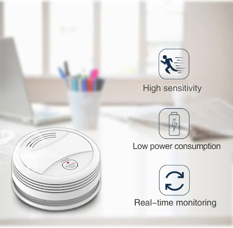 CPVan SM05W WiFi детектор дыма Tuya APP контроль безопасности пожарная защита беспроводной пожарный детектор для домашняя система охранной сигнализации пожарная сигнализация противопожарная система противопожарный датч