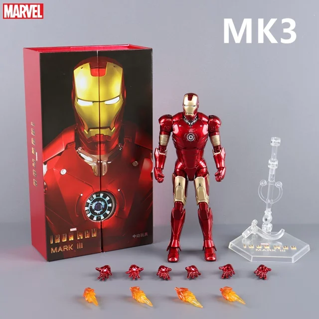 

Genuine Iron Man MK2 Marvel Avengers Gift box 7 Movie Action Figure Ironman Mark 2 Avengers Tony Stark Legends Disney Toys Doll