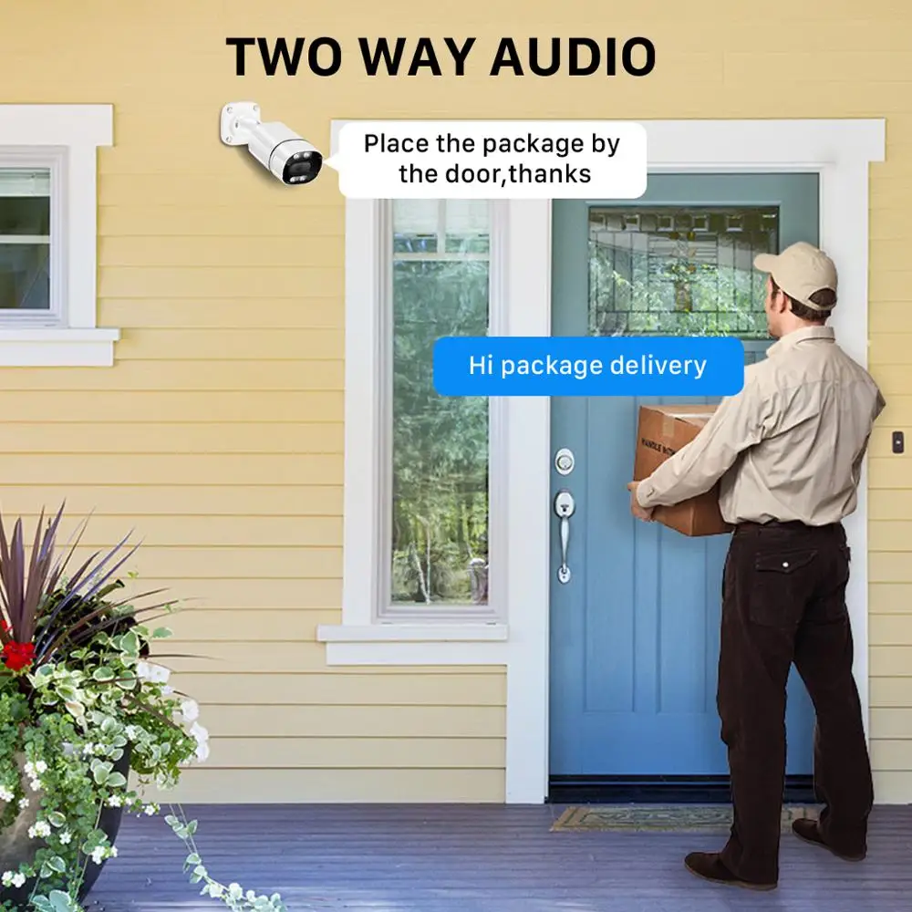 BESDER 5MP 3MP 48V POE IP-камера Наружная AI Human Detect Audio 2MP HD Security CCTV Camera P2P Инфракрасная