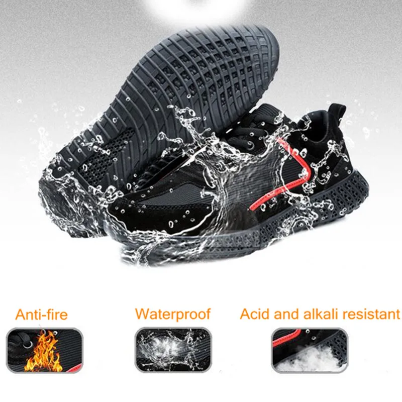 working shoes Дышащая защитная обувь мужская легкая мягкая противоскользящая электрическая изоляция, защитная обувь для работников - Цвет: working shoes