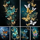 Алмазная 5D картина сделай сам с бабочками, Набор для вышивки крестиком, алмазная вышивка стразы, картина, инкрустированная мозаика, украшение для дома, подарок