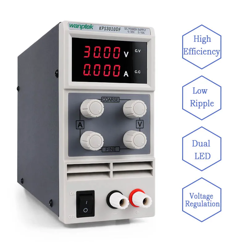 KPS 30V 10A 4-digits Регулируемый источник питания 30 в 10 А универсальный импульсный лабораторный источник питания из России Китай 220 В 110 В - Цвет: KPS 30V 10A 4-digits