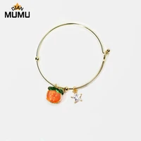 new fashion forest series small fresh persimmon wishful bracelets for women trend fashionable fine jewelry gifts