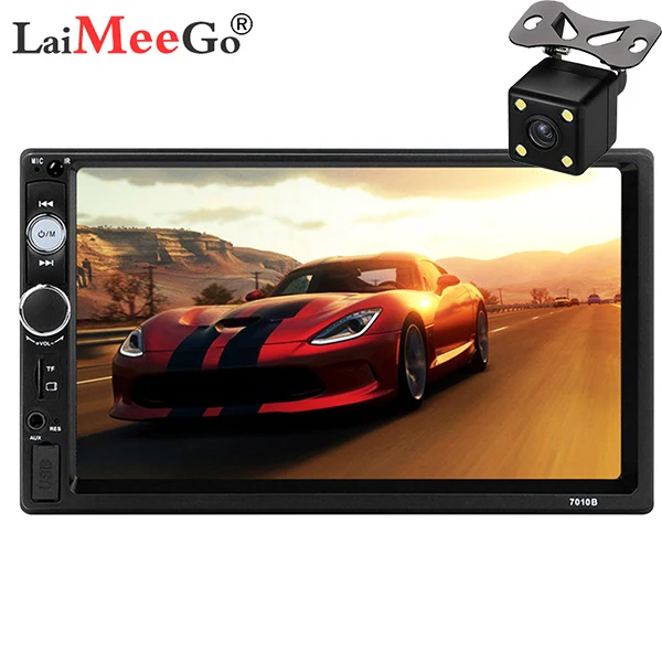 2 DIN Авторадио Bluetooth Mirrorlink автомобильный стерео " HD MP5 Автомобильный мультимедийный проигрыватель Aux FM входной приемник с задней камерой - Цвет: 7010B With cam