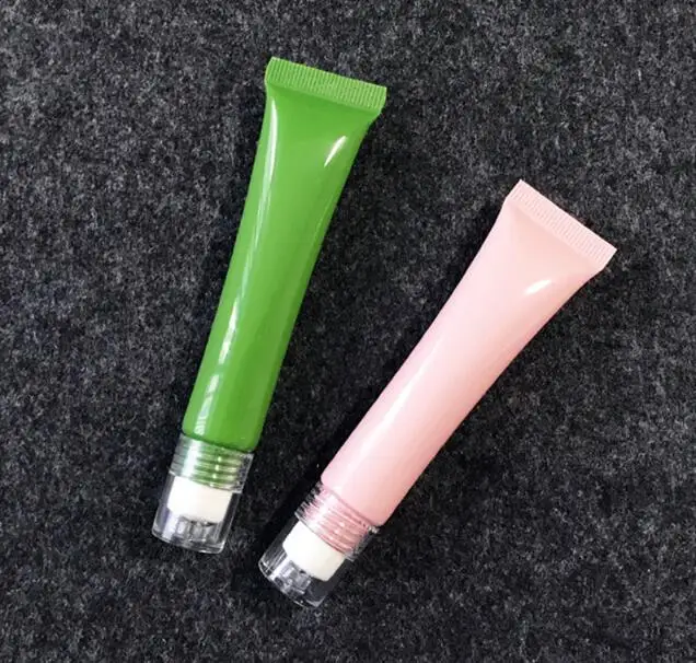 10 шт./лот 20 г пустая пластиковая Косметическая Мягкая трубка с 3 шариками роликами