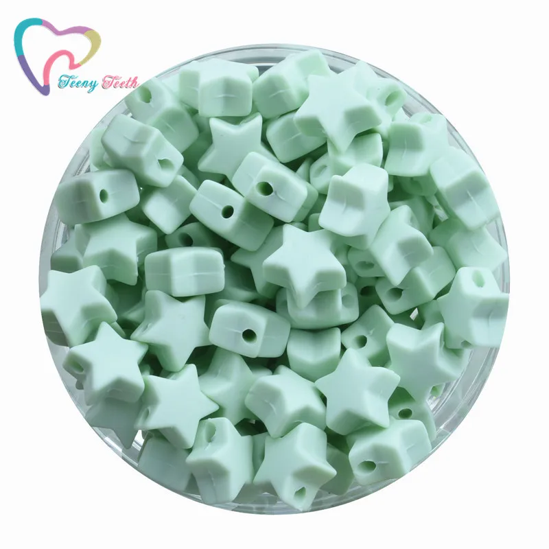 40 шт Силиконовые Звездные Бусы Аксессуары для прорезывания зубов пищевая звезда